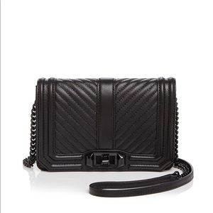 Rebecca Minkoff Chevron Quilted Small Love Crossbody Bag
